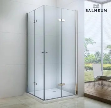 Balneum Royal szögletes harmonika ajtós zuhanykabin 70x70