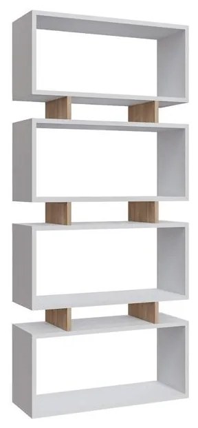 könyvespolc Langdon - White, Oak