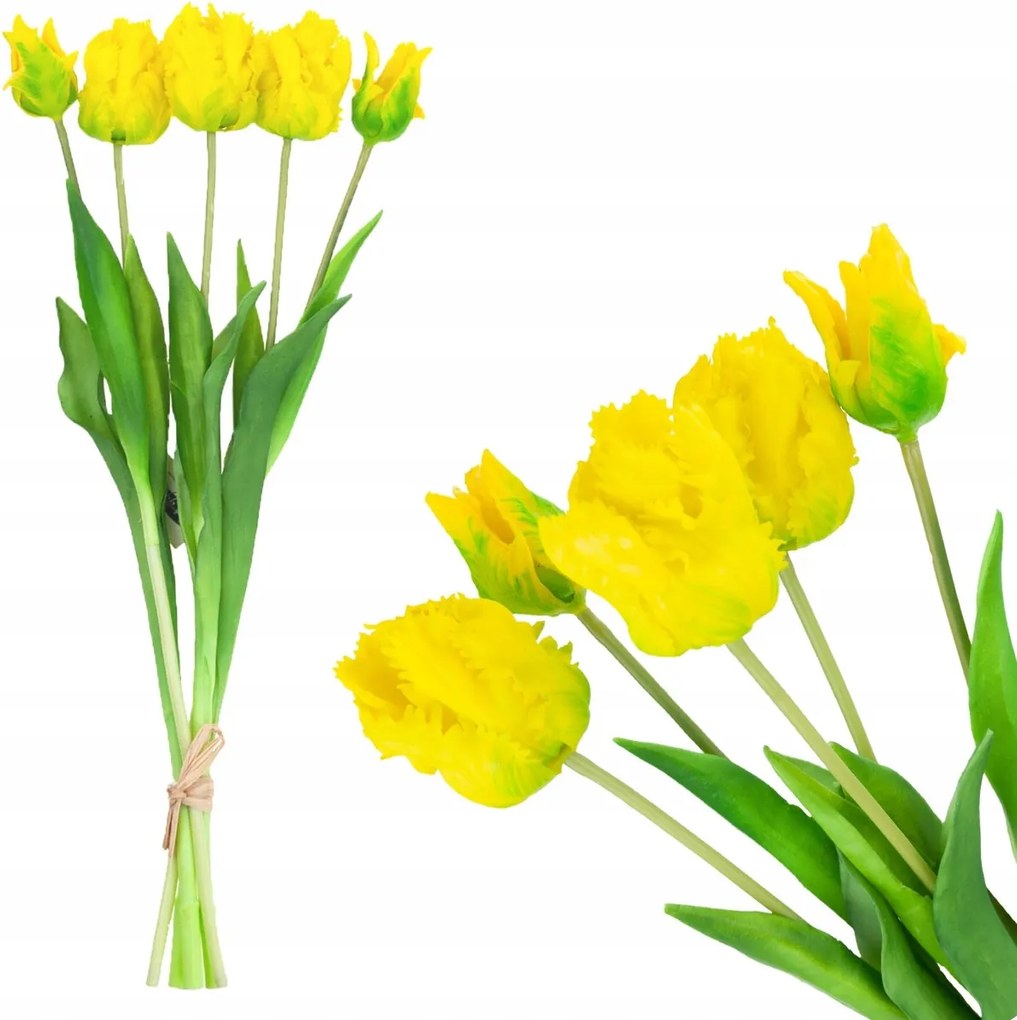 Tulipánok Tulipán Csokor Pápua Művirág Gumírozott 5DB-OS