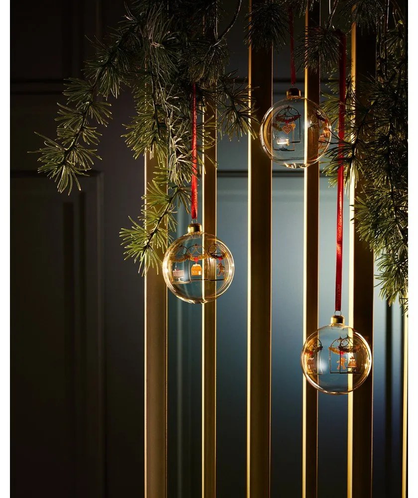 Üveg kézzel fújt karácsonyfadísz ø 8 cm Annual Christmas Bauble – Holmegaard