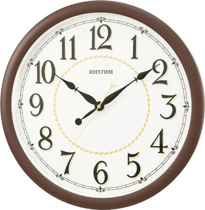 Nagy, Jól Olvasható Klasszikus Barna Falióra Rhythm CMG612NR06 40 cm