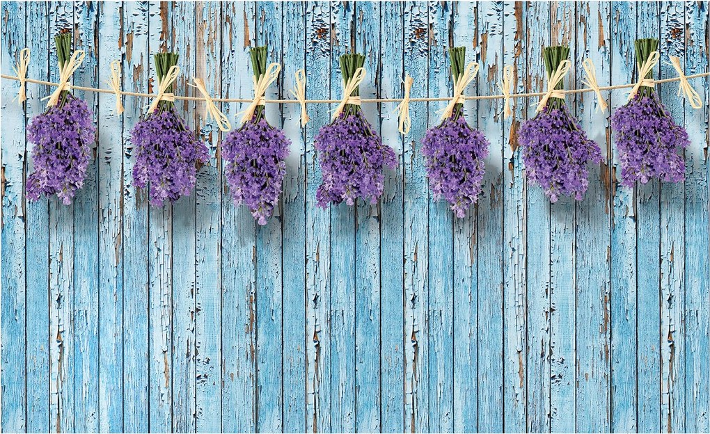 Tapéta Glicincia Provence finom lila kék alapon 200x140 +ragasztó