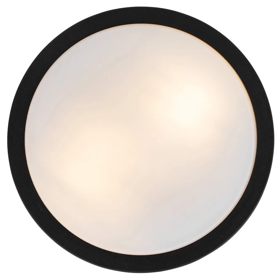 Modern kültéri mennyezeti lámpa fekete 28 cm IP44 - Flavi