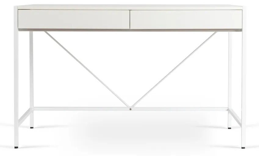 ALLY Birou 123 cm Fe ,de culoare albă
