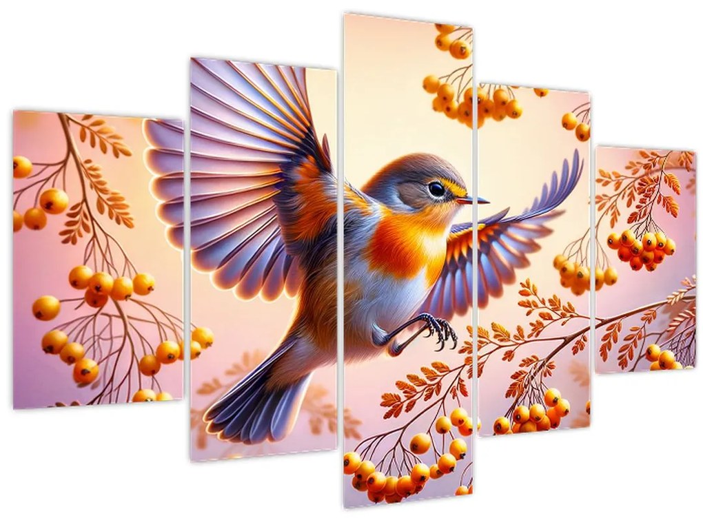 Kép - Madár berkenyével (150x105 cm)