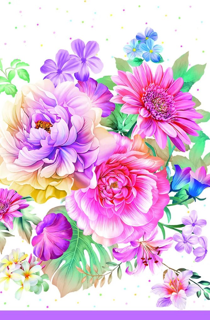 Virág Arrangement papír asztalterítő 120x180 cm