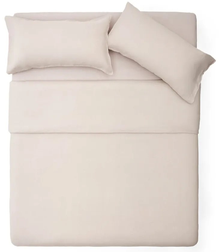 Szürkésbézs egyszemélyes hosszabbított lenkeverék ágyneműhuzat 150x220 cm Simmel – Kave Home