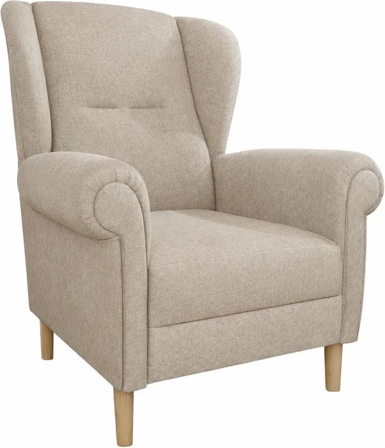 Világosbarna füles fotel Swan – Ropez