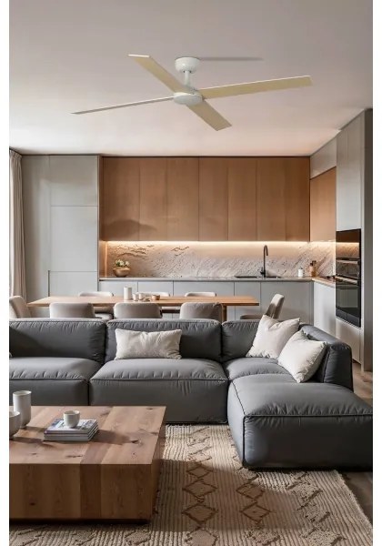 FARO 34355-Mennyezeti ventilátor RUDDER L bézs/fehér átm. 132 cm + távirányítás