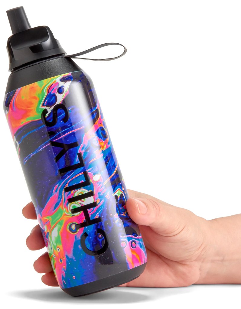 Termoszpalack Chilly's Bottles – Dreamscape, Neon Galaxy 500 ml, Series 2 Flip Edition