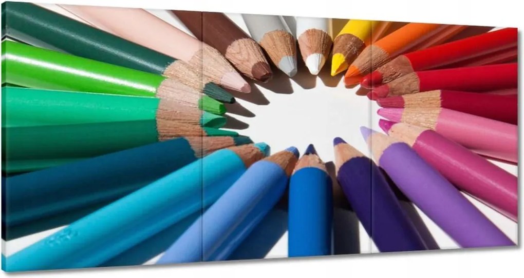 Vászonkép 60x30 Színes ceruzák Rajzolás