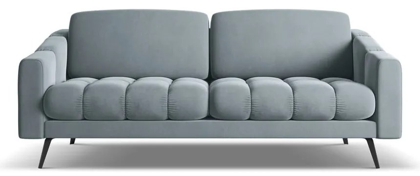 Világoskék bársony kanapé 202 cm Nalu – Makamii