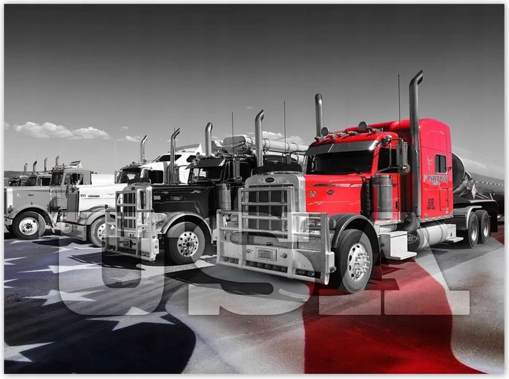 Poszterek 135x100 Amerikai teherautók