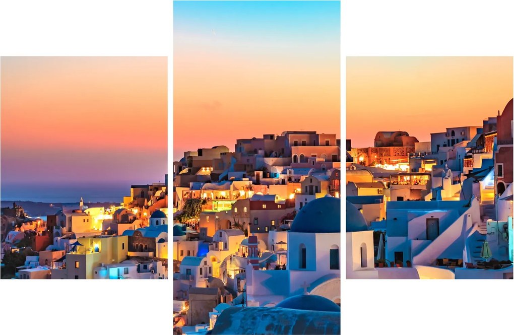 Kép - Santorini alkonyatkor (90x60 cm)