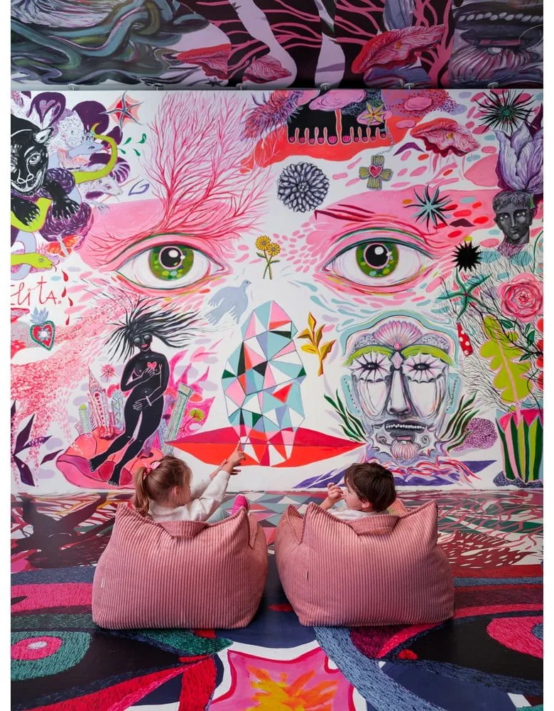 Rózsaszín kordbársony gyerek babzsákfotel Chair – Wigiwama