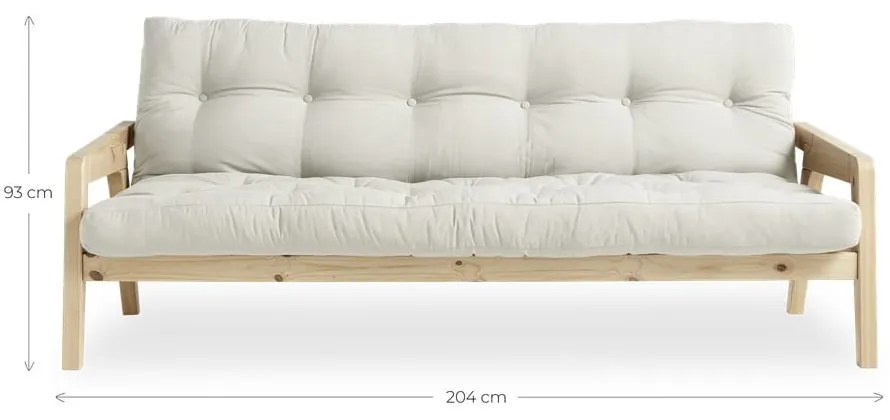 Grab bézs kinyitható kanapé 204 cm - Karup Design