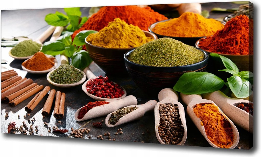 Vászonkép Színes fűszerek 100x70 cm
