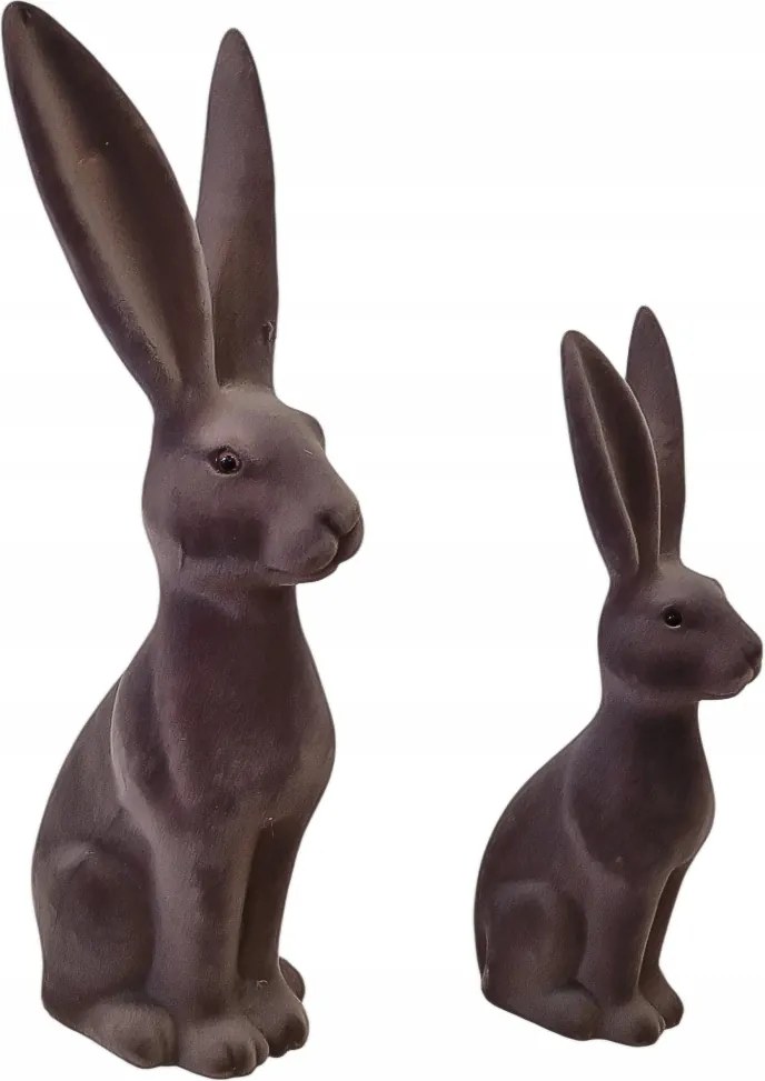 Húsvéti figura Ülő Nyuszi Dekoráció Flokkolt Kicsi Fango