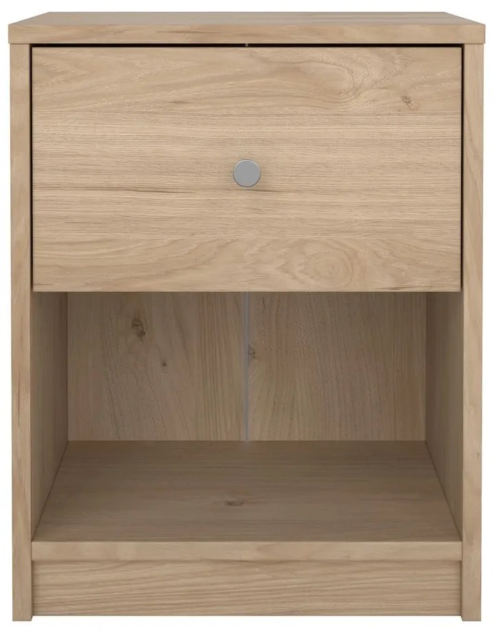 Természetes színű éjjeliszekrény tölgyfa dekorral May - Tvilum