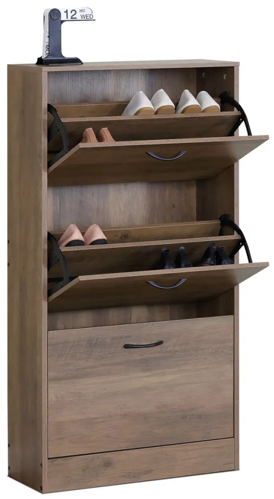 Dulap pentru pantofi, culoare nuc, MDF