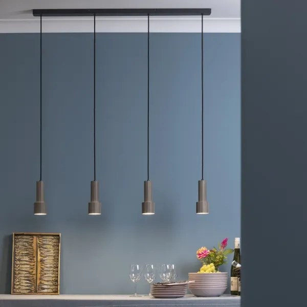 Brilliant - Csillár zsinóron CADIZ 4xGU10/10W/230V bronz