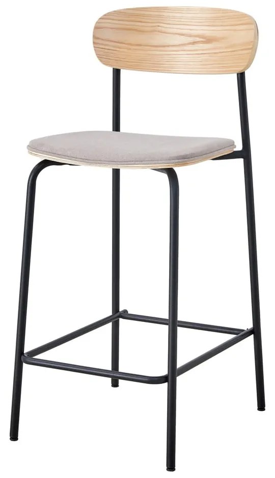 Fekete-szürkésbarna bárszék szett 2 db-os (ülésmagasság 66 cm) Adriana – Marckeric