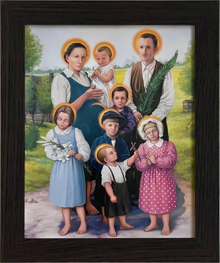 Vászonkép 30x25 Áldott Ulm Család Wenge Keret