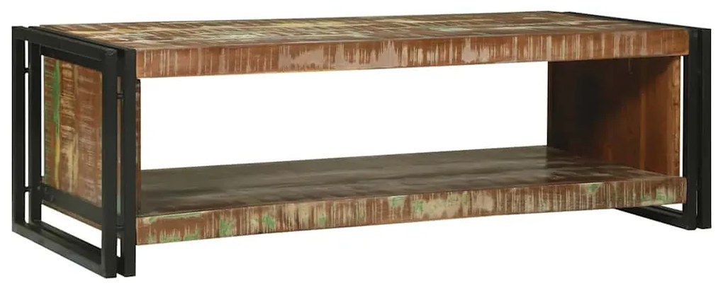 Dohányzóasztal Barna 120 x 50 x 38 cm tömör újrahasznosított fa