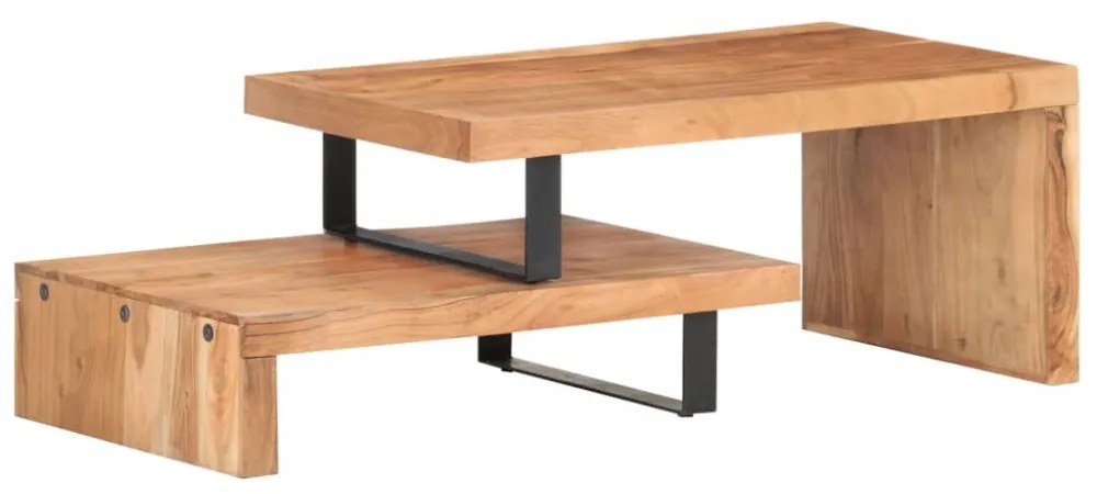 vidaXL 2 részes tömör akácfa dohányzóasztal-garnitúra