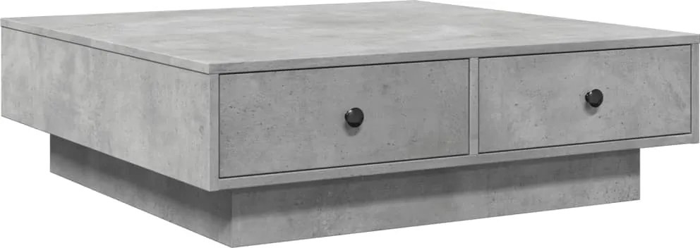 vidaXL betonszürke szerelt fa dohányzóasztal 90 x 90 x 28 cm