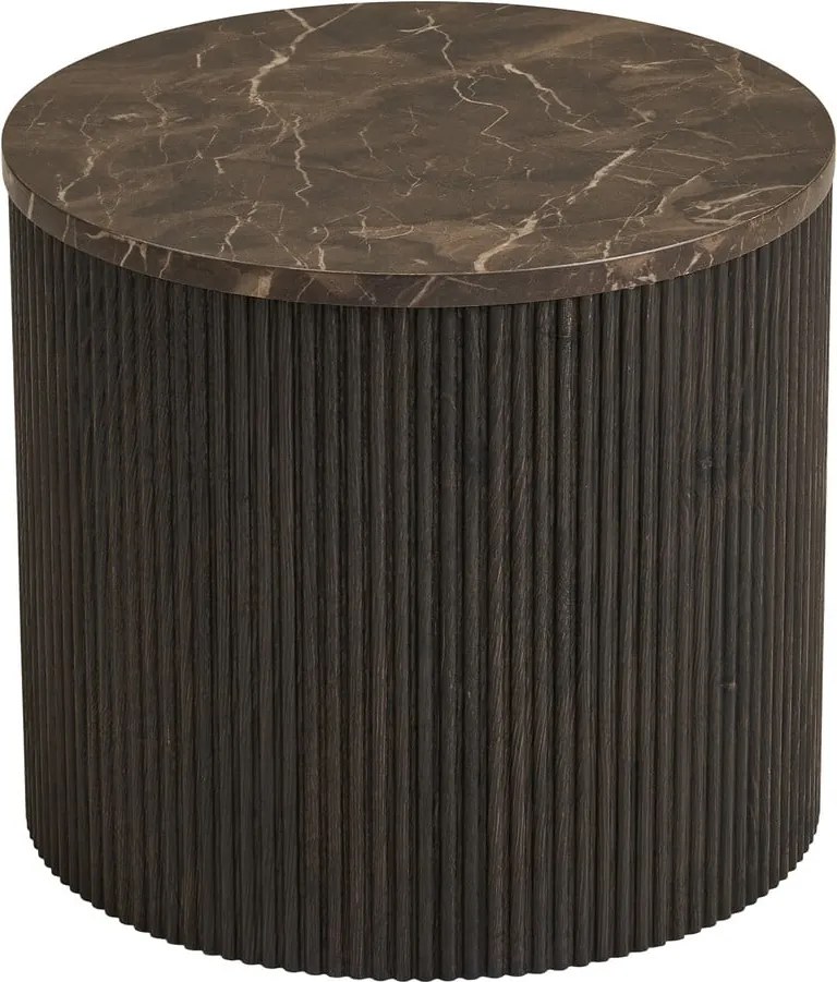 Kerek tárolóasztal márvány dekoros asztallappal ø 45 cm Rota – House Nordic