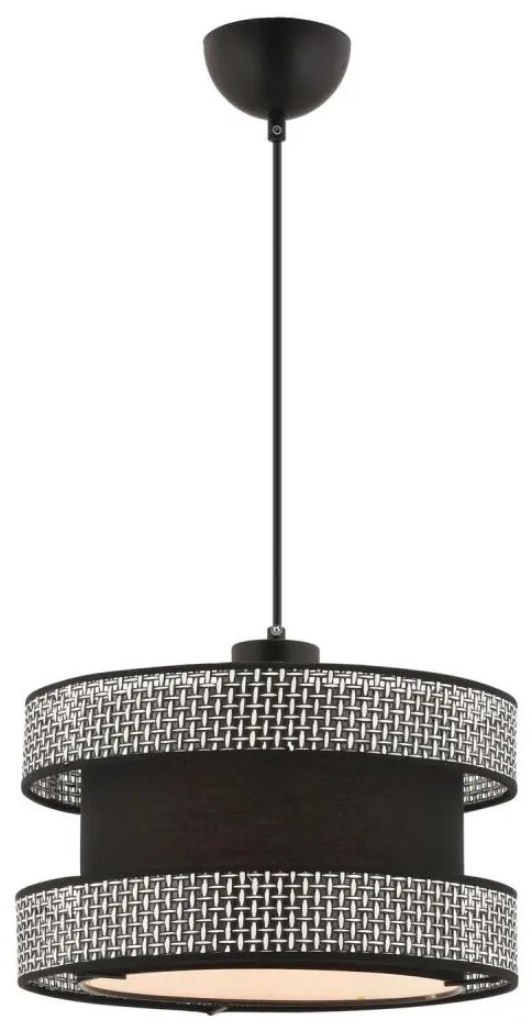 Kábeles függőlámpa HALO 1xE27/60W/230V fekete/szürke