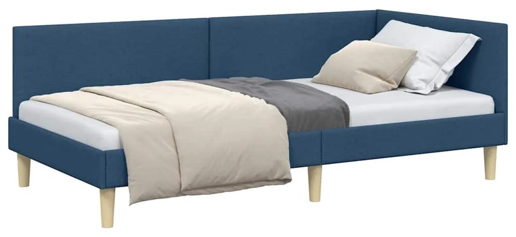 Sarokágy keret Egyéb Kék 100 x 200 cm Szövet és Mérnöki Fa