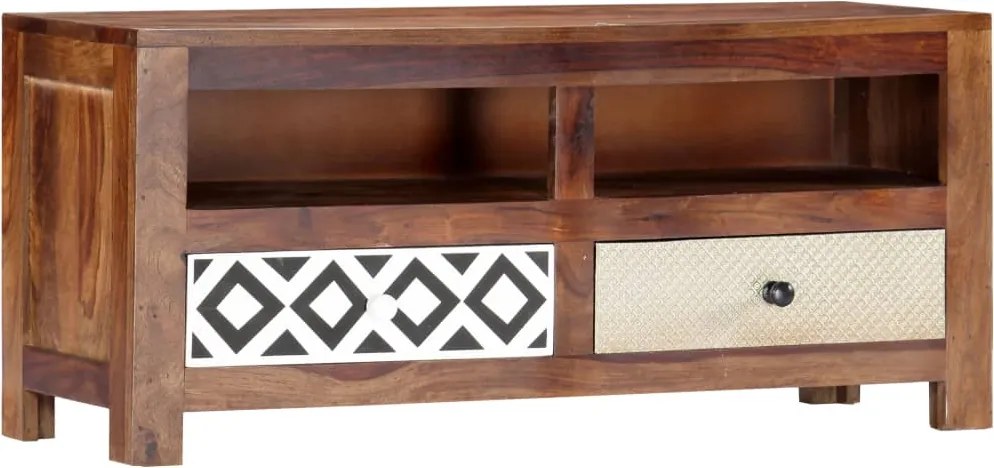 vidaXL tömör akácfából TV-szekrény 90 x 30 x 40 cm