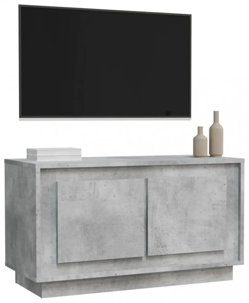 betonszürke szerelt fa TV-szekrény 80x35x45 cm