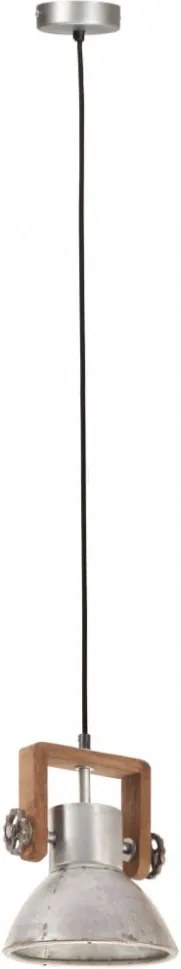 Ezüstszínű kerek ipari függőlámpa 25 w 19 cm e27