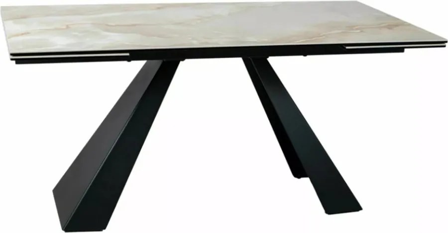 Salvadore bővíthető étkezőasztal fényes bézs 160-240cm