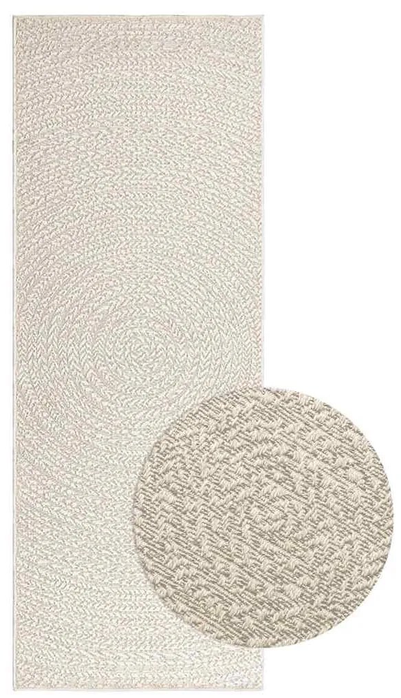 ZIZUR krém juta hatású beltéri és kültéri szőnyeg 80x200 cm