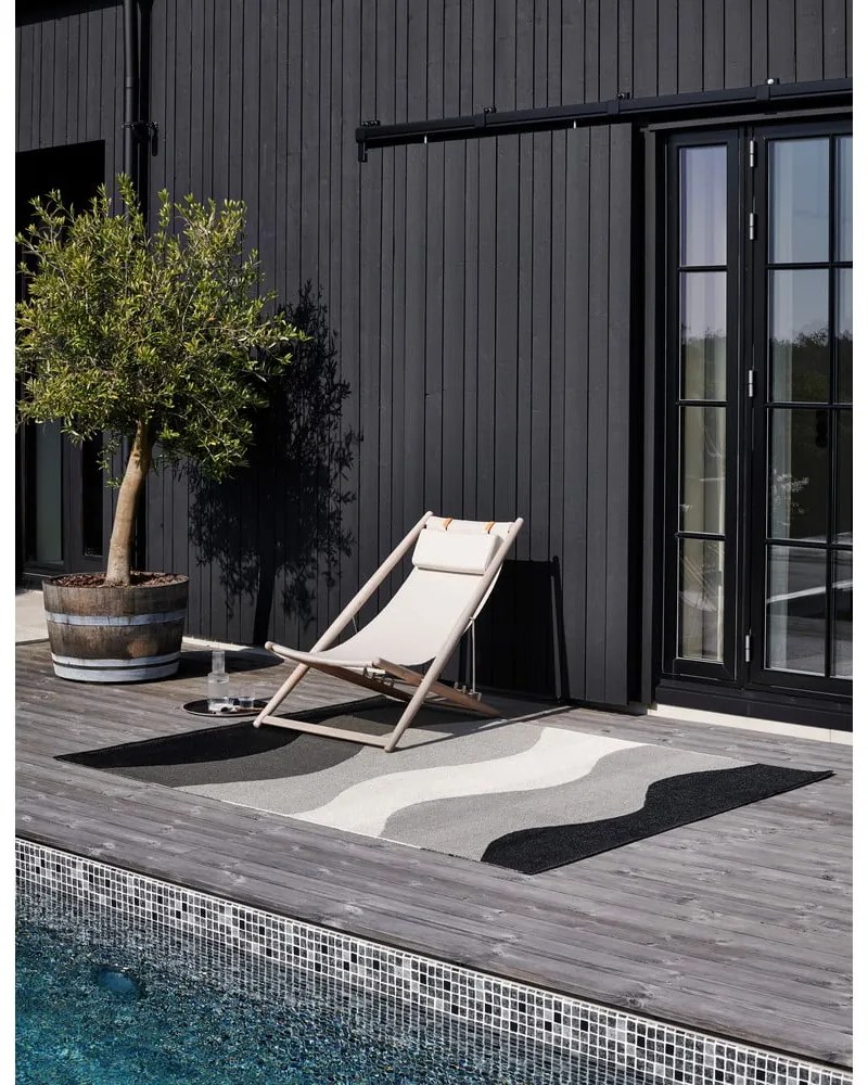 Szürke kültéri-beltéri futószőnyeg 70x300 cm Urvi Metal – Pappelina