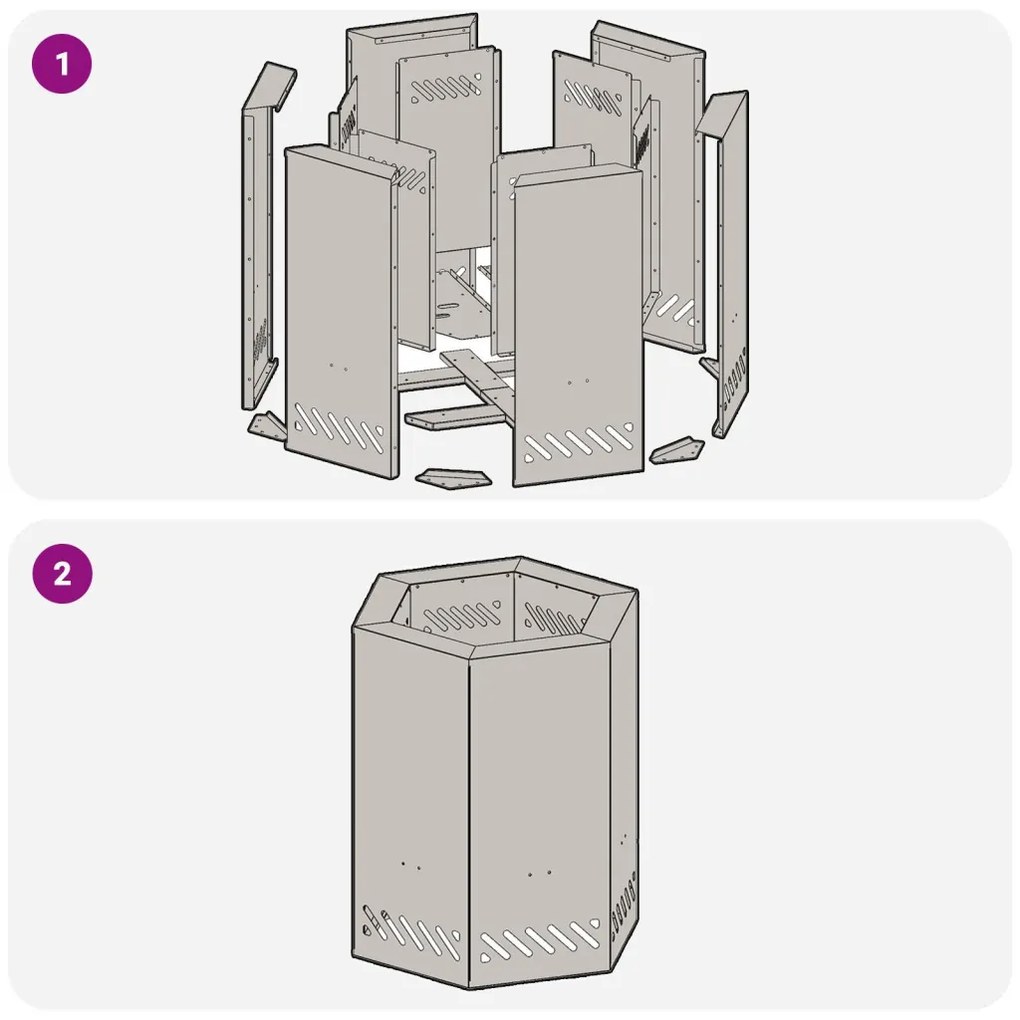 Fire Pit Black 38 x 38 x 51 cm Cold-rolled steel