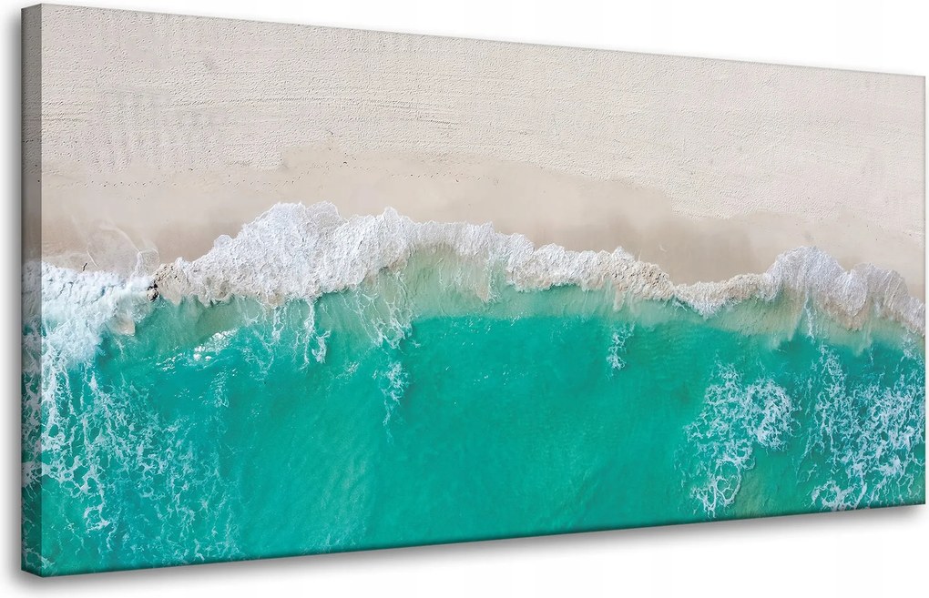 Vászonkép Hullámok Tengerpart Homok Víz 80x40 cm Ideális ajándék