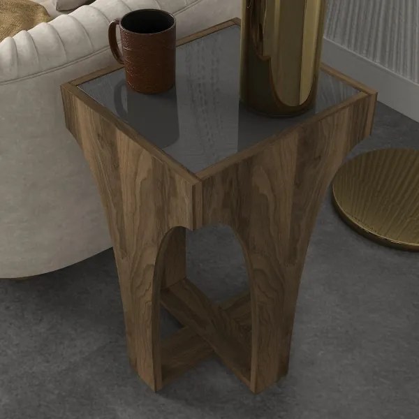 LITUS dohányzóasztal 58x37 cm barna