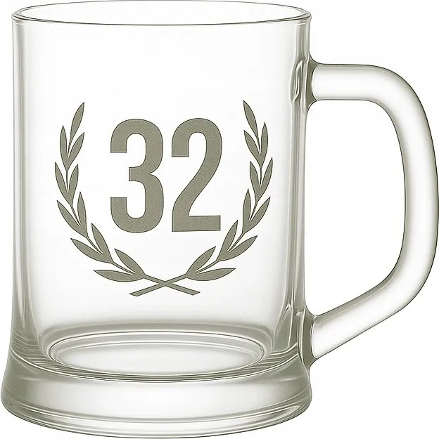 Söröspohár, söröskorsó, korsó évforduló 32 éves homokfúvással