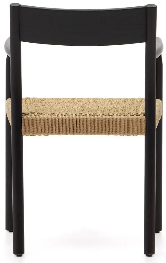 Fekete-natúr színű tölgyfa étkezőszék Yalia – Kave Home