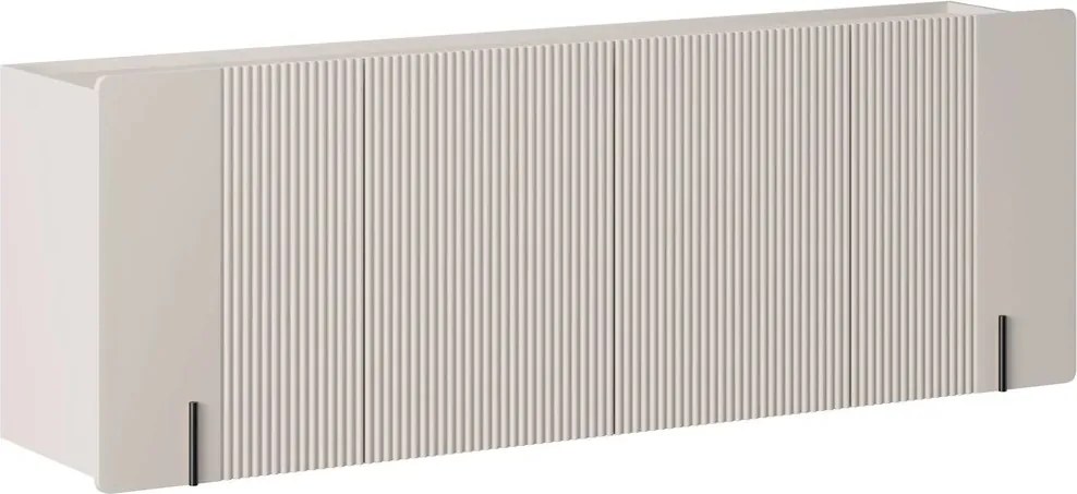 Malmi függesztett négyajtós komód 200 cm - kasmír / fekete