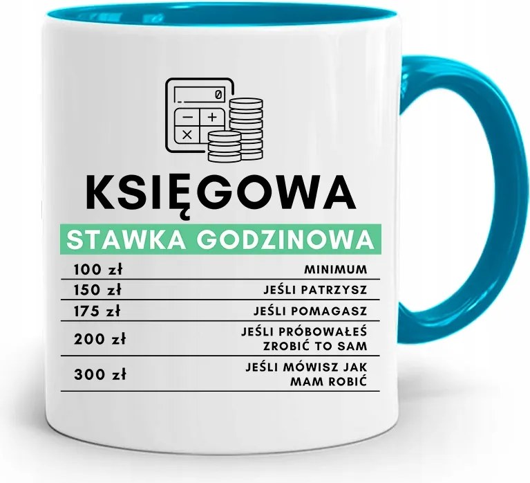 Kék Bögre Ajándék Könyvelőnek, fényképes nyomattal