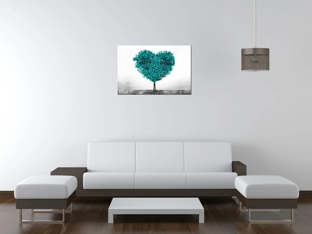 Gario Vászonkép Türkiz szeretetfa Méret: 40 x 60 cm