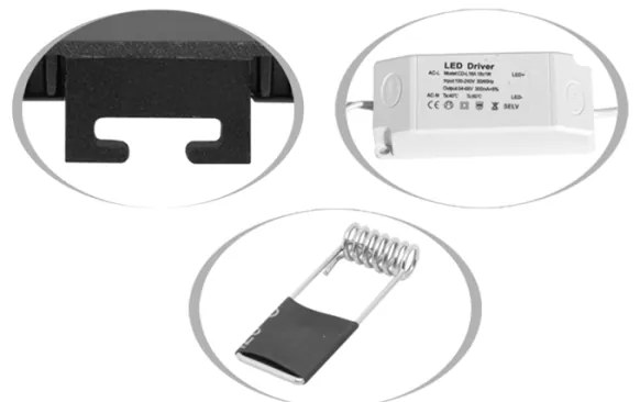 Ecolite LED-WSL-CCT/25W/CR- LED Beépíthető lámpa LADA LED/25W/230V IP44 fekete