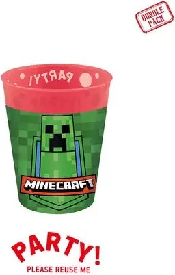 Minecraft Party micro prémium műanyag pohár szett 4 db-os 250 ml