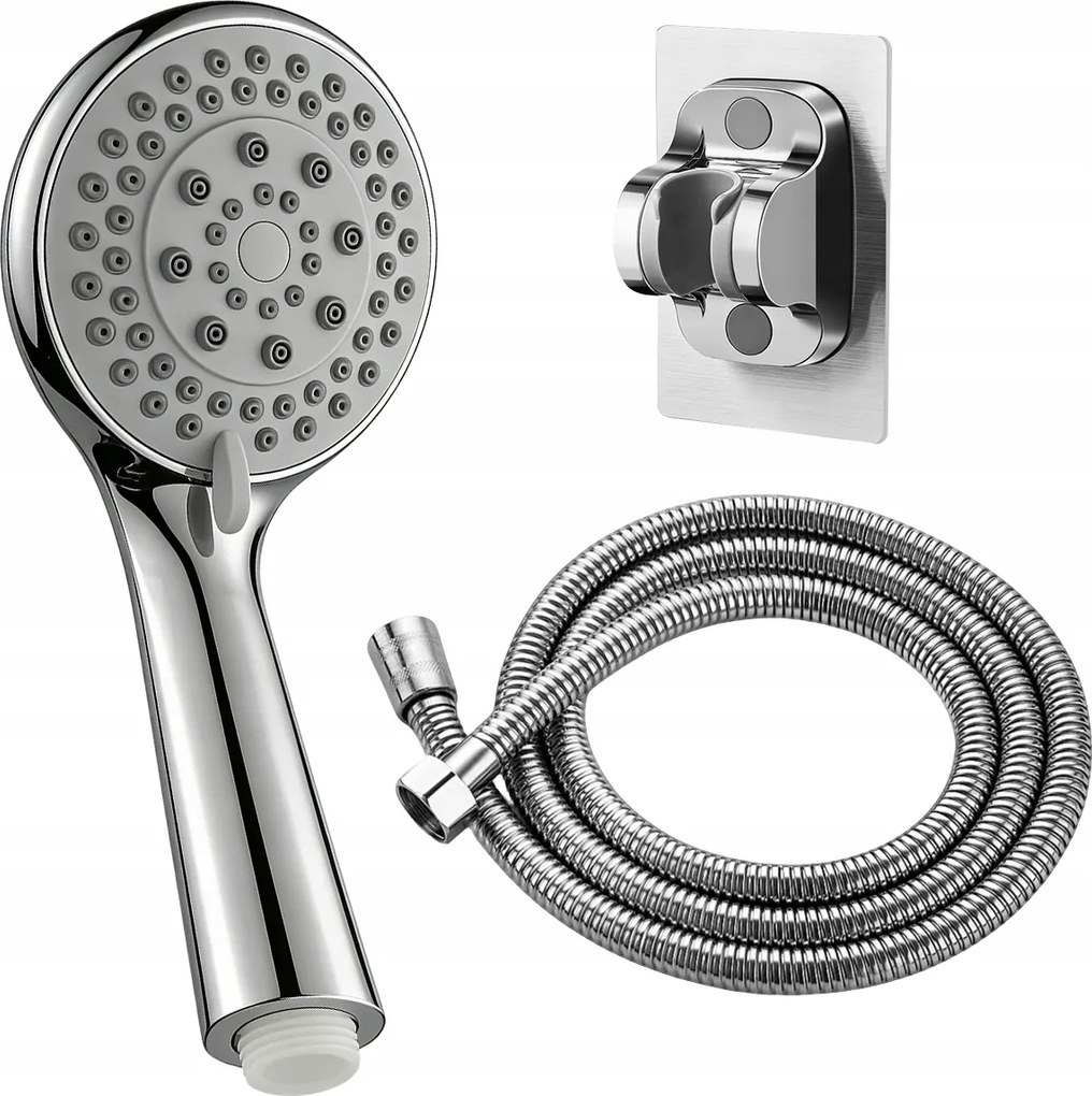 Zuhanyszett fülhallgató 5 funkciós tömlő zuhany tartó